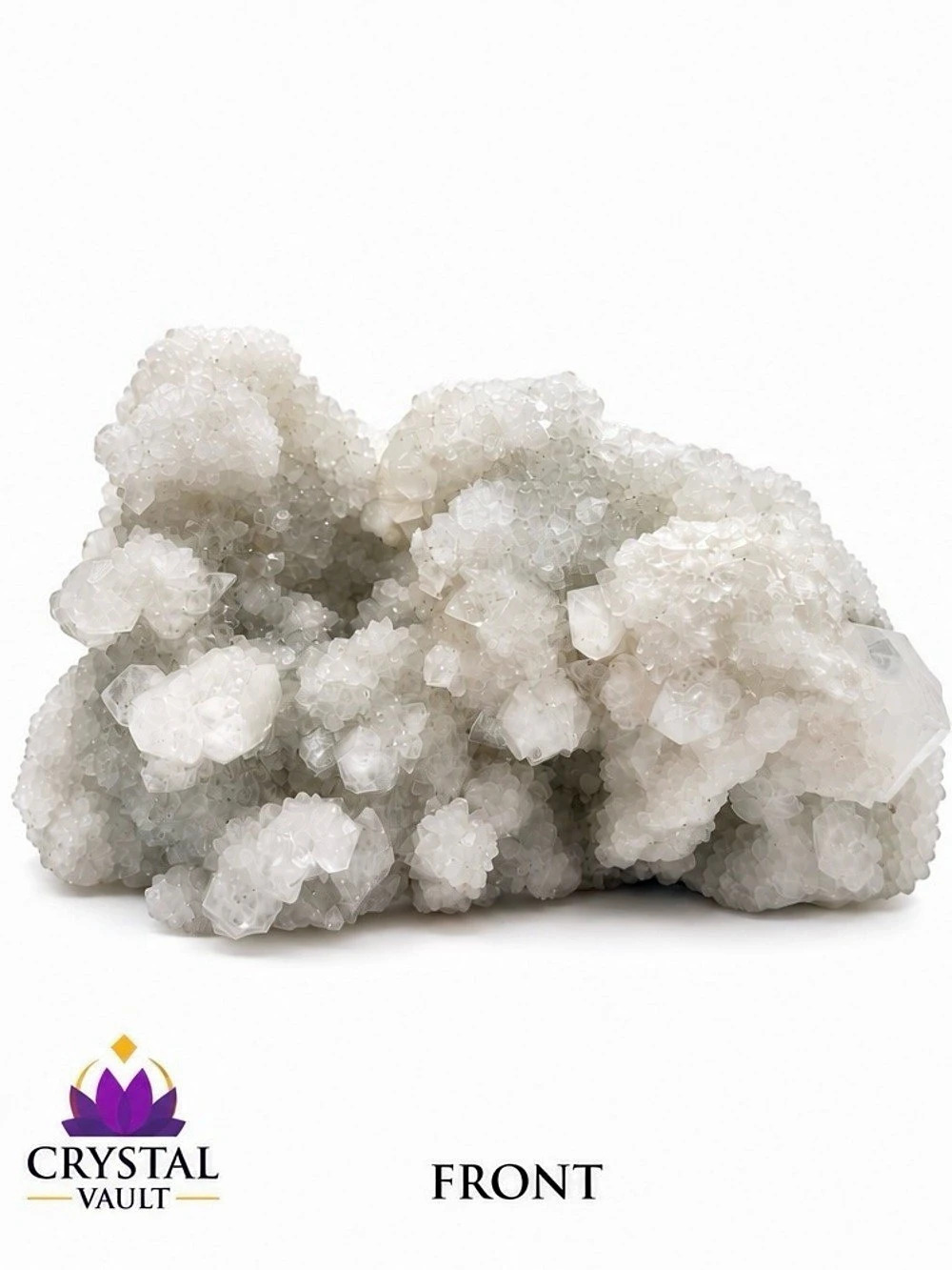 Apophyllite Crystal Cluster 5.25” Clear White Druzy Natural Specimen 1.3 lb